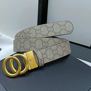 مصمم أحزمة مزدوجة G Logo Buckle حزام جلدي أصلي MEN CLASSIC GG GRAN MEN