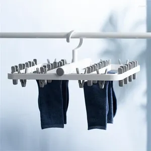 Hangers Clips Folding Clothes Dryer Hanger Windproof Socks Underwear Drying Rack Household Children Adults Storage Laundry