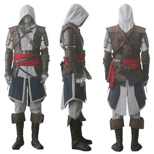 Assassin's Creed IV 4 Black Flag Edward Kenway Costume Cosplay Set completo Custom Made Express 328R