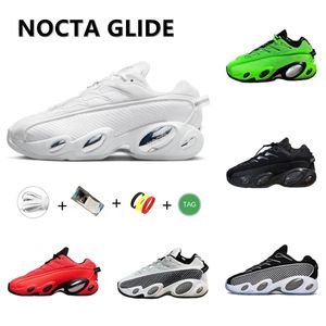 Nocta Glide Koşu Ayakkabı Erkek Tasarımcı Ayakkabı Kadınlar Siyah Beyaz Parlak Kızıl Yeşil Strike Üçlü Siyah Beyaz Erkek Oda Açık Spor Ayakkabıları