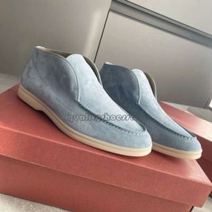 Newst loro shoes Designer shoes LP loafers Open Walk Summer Flats loro piano Moccasins Rubber Sole Gentleman Party Walking Low Top Suede Cow Leather with box0GOM