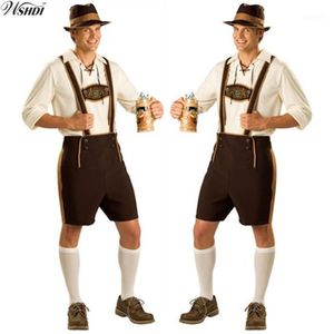 Oktoberfest Kostüm Lederhosen Bavyera Ekim Festival Bira Cadılar Bayramı Erkekler İçin Bira Kostümleri Artı B boyutu M L XL 2XL1227n