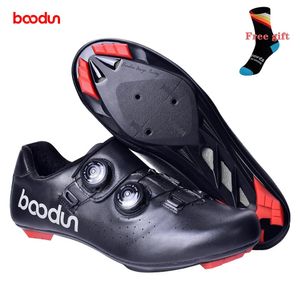 Calçados Boodun Road Bike Shoes Sola de Nylon Respirável Confortável Antiderrapante Resistente ao Desgaste Sapatos de Lazer Esportes Ciclismo