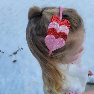 Hair Clips St. Patrick's Day Shamrock Headband Valentine's Glitter Heart Headpieces AccessorY Red & Blue White Multi Star Hairwear