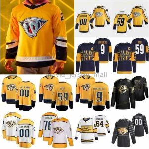 Benutzerdefinierte Hockey-Trikot Männer Frauen junge Nashville''Predators''59 Roman Josi 2023 Reverse Retro Jersey Mikael Granlund Nashville Nino Niederreiter Ryan McDonagh