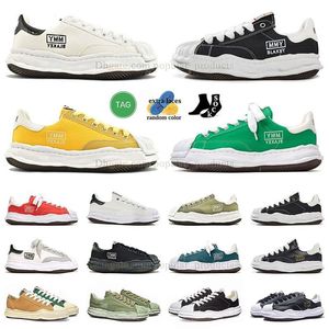 Aaa kvalitet mmy maison mihara yasuhiro sneakers gummi sole miharayasuhiro lågklippt duk skate skor mmy mason tränare avslappnad signatur mens kvinnor utomhusskor