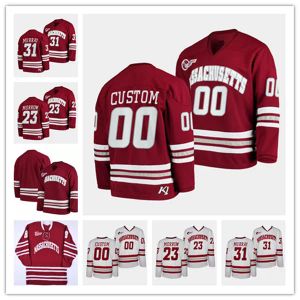 Niestandardowe męskie młodzież Massachusetts Minutemen UMass College Hockey Jersey Cale Makar Bobby Trivigno Scott Morrow Ryan Ufko Josh Lopina Garrett Wait