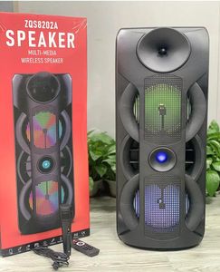 Alto-falantes caixa de som80w ao ar livre duplo 8 Polegada quadrado dança bluetooth alto-falante portátil cartão sem fio subwoofer k amplificador de música 3d estéreo