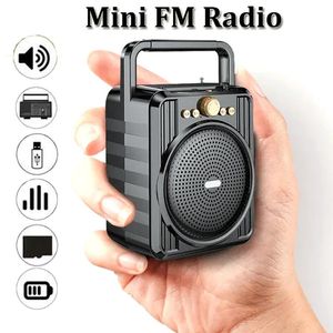 Radio Pocket Fm Radio Portable Wireless Bluetooth Loudspeaker Outdoor Subwoofer Music Player Support U Disk Tf Card Aux Play