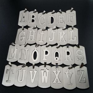 Gift Stainless Steel 26 English Alphabet Name Sign Necklace Initial Letter Symbol Detachable Double Layer Text Jewelry Pendant Nec310V