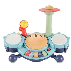 Tastiere Pianoforte Principianti Kit di batteria musicale Set da gioco Microfono Luce Caratteristiche Musica e suoni per il bambino Toyvaiduryb