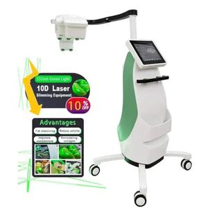 Professionelle grüne Laser-Schlankheitsmaschine 10D-Laserlichter schmerzloses Fettentfernungsgerät Body Slim 532-nm-Diodenlaser-Behandlung von Muskelpathologie-Maschine