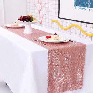 Table Cloth 30 275CM Sequin Runners Glitter ROSE GOLD Runner Party Supplies Decoration For Valentine's Day