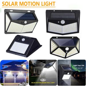 LED Solar Light Pir Motion czujnik Wodoodporne lampy ogrodowe z trzema trybami zewnętrznymi światłami ściennymi Super Brigh LL