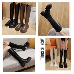 Para botas finas empilhadas, mulheres de salto plissadas, gradiente de arco -íris strass, sapatos femininos, botas altas da coxa, 82,