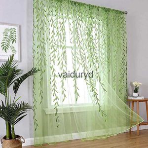 Curtain Willow Voile Curtains Cute Gauze Curtains Cozy Voile Panel Drapes for Kids Living Room Porch Nursery Window Decorvaiduryd