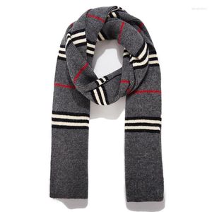 Schals AEBMNHD Damen-Schal mit warmem Hals, horizontale Streifen für Herren, modisch, langes Acryl-Halstuch, Herbst-Winter-Schal