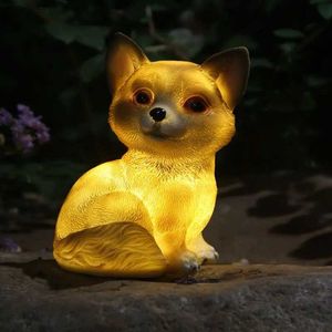Lampy trawnikowe LED Waterproof królicze ślimak pies sowa lampa energii słonecznej lampa krajobrazowa ornament kreskówek nocne światło do domu dekoracje ogrodowe yq240116