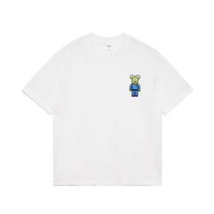 Trendigt varumärke nallebjörn 230g dubbel garn Pure Cotton Violent Monster University Three Eyed Loose Shoulder T-shirt