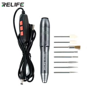 RELIFE RL-068 Multifunctional Electric Adjustment Polishing Pen For Mobile Phone CPU Repair Cutting Tool Mini Polishing Pen Set 240116