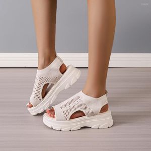 Sandalen Plus Größe Frauen Schuhe Sommer 2024 Komfort Casual Sport Strand Keil Plattform Roman