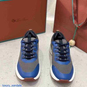 Week End Walk Sneakers Loropinas Freizeitschuhe Neue Herren-Sportschuhe aus echtem Leder mit Mesh-Einsatz, atmungsaktive Freizeitschuhe, farbige Schnür-Laufschuhe HB ECVM