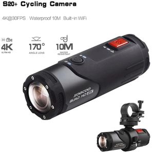 Kamera S20+ Yeni Yükseltme 4K Sualtı Kamera Aksiyon Sport Siyah Cam Bullet Silah Bisiklet Bisiklet Kaskı Video Çekim Aksiyon Spor Cam