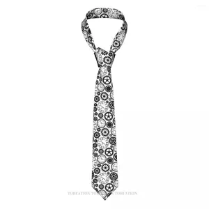 Bow Ties Alarm Clock Gear 3D Printing Tie 8cm bred polyester slips skjorta tillbehör parti dekoration