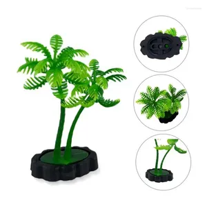 Decorative Flowers Green Aquarium Plants Coconut Palm Tree Mini Landscape Decor For Undersea DIY Landscaping Fairy Garden