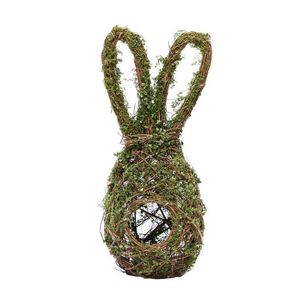 Other Event Party Supplies Handmade Rattan Easter Bunny Wreath Bird Nest DIY Crafts Base For Easter Eggs Hanging Front Home Wall Doors YQ240116