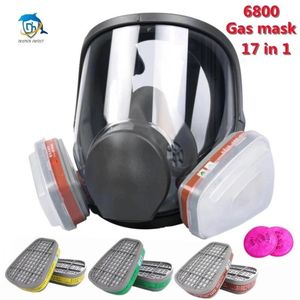 Halsband Ny kemisk andningsskydd 6800 Damm respirator Antifog Full Face Mask Filter för syras, svetsning av sprayfärg insekticid