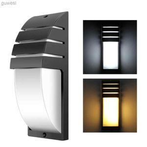 LAGNA LAMPS 12W Vattentät LED-veranda Lights Outdoor Wall Lamp för trädgårdskorridor Balkongbelysningsdekoration AC85-265V YQ240116