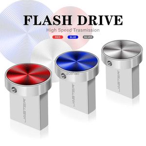 Unidades flash USB JASTER Mini unidades flash USB de metal 64 GB Pen Drive personalizado gratuito 32 GB Memory Stick resistente al agua 16 GB Pendrive rojo azul plateado