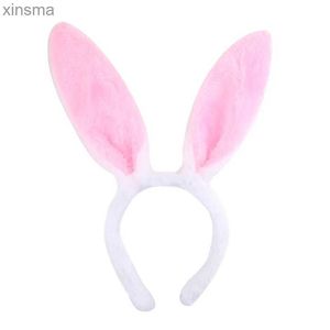 Pannband söta plysch kaninöron hårband mjuka rabbit öron påsk vuxna pannband för kvinnor flickor anime cosplay fest hår tillbehör yq240116