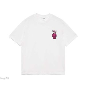 Chaopai Little Bear 230gダブル糸純粋な暴力クレヨンルーズショルダーTシャツ