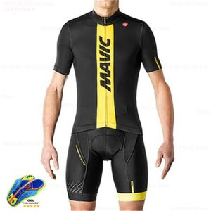 Cykeltröja män Summer Anti-UV Cycling Jersey Set Breattable Racing Sport MTB Bicycle Jersey Bike Cycling Clothing Suit 240116