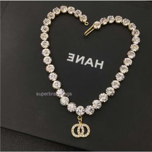 Fashion Channel jewelry Medieval small fragrance gold women's bamboo chain independent packaging shell heart inlaid Pearl Rhinestone Necklace