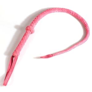 Frusta in pelle scamosciata intrecciata rosa nera da 85 cm Frusta sessuale per flirtare il cavalloprodotti per adulti 240115