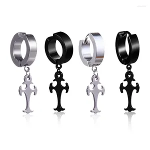 Stud Earrings Punk Stainless Steel Women Men Hoop Hiphop Fashion Small Trendy Round Pendants Jewelry Accessories Gifts