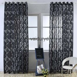 Curtain Geometry curtains for living room curtain fabrics window sheer Tulle panel semi-blackout bedroom curtains black thick tullevaiduryd
