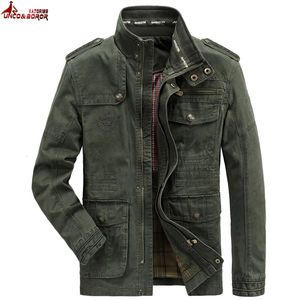 Autumn Winter Jacket Men Pure Cotton Business Casual Cargo Jackets Army Military Motorcykel Bomber Rockar Male Jaqueta Masculina 240115