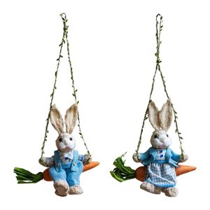 Paskalya Tavşanı Kolye Salıncak Tavşan Süsleme Süsleme Yemek Odası Tatil Koleksiyonları Ekran Ev Dekoru Düğün Sanat Hediyesi 240116
