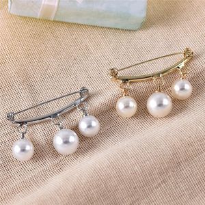 Pins Brooches Temperament Pearl Brooch Damp Note Cor Collar Pin Anti-Slip Buckle Accessory For Women Drop Delivery Otb82