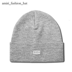 Kith Small Standard Classic Bordado Algodón 2024 Designer Street Otoño e Invierno Moda Fría Kith Hat Gorro de punto de algodón White Fox Hats 7689