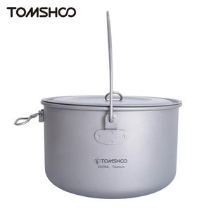 Tomshoo 13L 195L 29L Pot Outdoor Camping Cookware With Lid Lightweight Cooking Kit Kitchen Supplies 240116