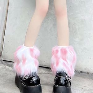 Stage Wear Dance Accessories Faux Furs Leg Warmers Furs Long Cuffs Cover Has Elastic One Pair Carnivals Boot Cover Y2K JK Uniform