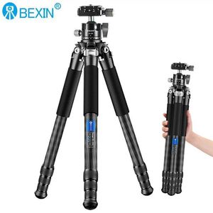 Tripods BEXIN Professional heavy duty DSLR Video Camcorder Telescope Mobile Phone stand Lightweight Carbon fiber Compact hunting TripodL240115