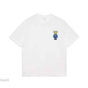 ブランドテディベア230gダブルヤーンピュア暴力的なモンスター大学スリーアイドスモールルーズショルダーTシャツ