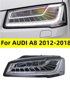 MATRIX LED-strålkastare för Audi A8 2012-20 18 Högkonfiguration Dagsljus LED Hög och låg strålar signallampa