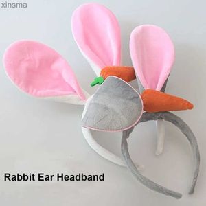 Fasce per capelli Pasqua Adulti Bambini Carino e confortevole Cerchietto per orecchie di coniglio Fascia per costumi in maschera Costume per orecchie da coniglio Accessori per capelli YQ240116